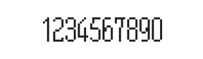 5×12数字点阵字体 ddN512AB1024