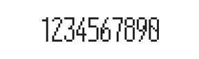 5×12数字点阵字体 ddN512AB1028