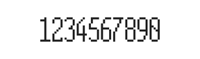 5×12数字点阵字体 ddN512AB1031