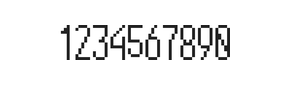 5×12数字点阵字体 ddN512AB1032