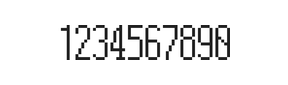 5×12数字点阵字体 ddN512AB1039