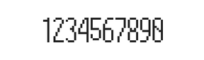 5×12数字点阵字体 ddN512AB1040