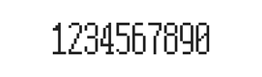5×12数字点阵字体 ddN512AB1041