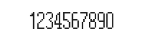 5×12数字点阵字体 ddN512AB1044