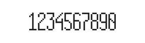 5×12数字点阵字体 ddN512AB1046