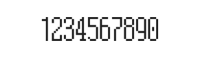 5×12数字点阵字体 ddN512AB1047