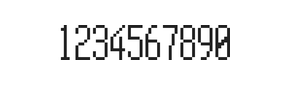 5×12数字点阵字体 ddN512AB1051