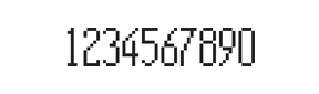 5×12数字点阵字体 ddN512AB1060