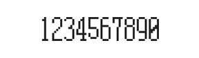 5×12数字点阵字体 ddN512AB1061