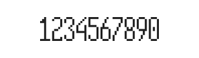 5×12数字点阵字体 ddN512AB1072