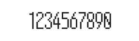 5×12数字点阵字体 ddN512AB1074