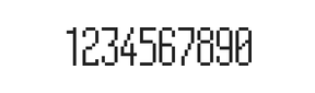 5×12数字点阵字体 ddN512AB1077