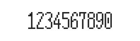 5×12数字点阵字体 ddN512AB1081