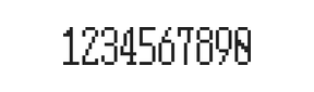 5×12数字点阵字体 ddN512AB1093