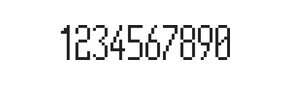 5×12数字点阵字体 ddN512AB1096
