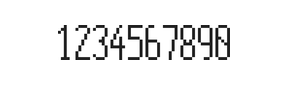 5×12数字点阵字体 ddN512AB1098