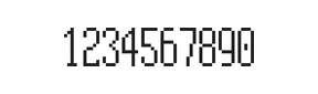 5×12数字点阵字体 ddN512AB1100