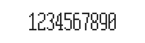 5×12数字点阵字体 ddN512AB1103