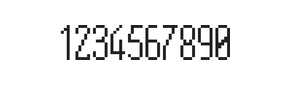 5×12数字点阵字体 ddN512AB1105