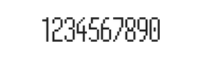 5×12数字点阵字体 ddN512AB1107