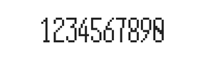 5×12数字点阵字体 ddN512AB1110