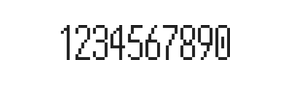 5×12数字点阵字体 ddN512AB1113