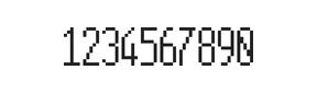 5×12数字点阵字体 ddN512AB1115