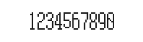 5×12数字点阵字体 ddN512AB1116
