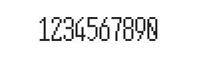 5×12数字点阵字体 ddN512AB1119