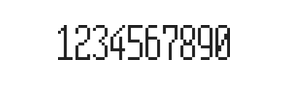5×12数字点阵字体 ddN512AB1124
