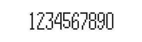 5×12数字点阵字体 ddN512AB1125