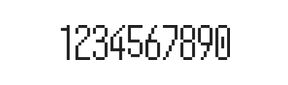 5×12数字点阵字体 ddN512AB1131