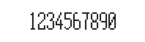 5×12数字点阵字体 ddN512AB1138