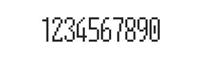 5×12数字点阵字体 ddN512AB1147