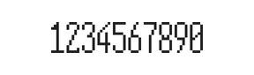 5×12数字点阵字体 ddN512AB1155