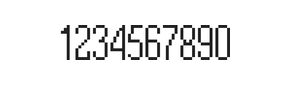 5×12数字点阵字体 ddN512AB1157