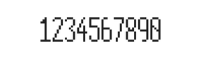 5×12数字点阵字体 ddN512AB1160