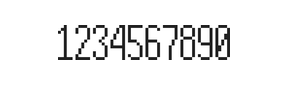 5×12数字点阵字体 ddN512AB1165