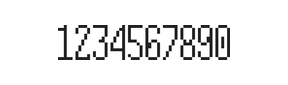 5×12数字点阵字体 ddN512AB1169