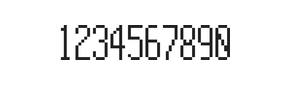 5×12数字点阵字体 ddN512AB1172