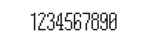 5×12数字点阵字体 ddN512AB1173