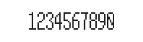 5×12数字点阵字体 ddN512AB1174