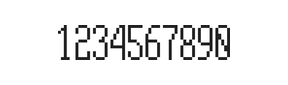 5×12数字点阵字体 ddN512AB1182