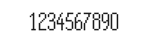 5×12数字点阵字体 ddN512AB1183