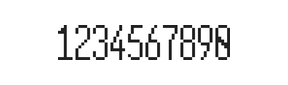 5×12数字点阵字体 ddN512AB1191