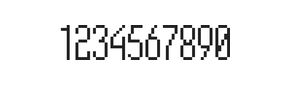 5×12数字点阵字体 ddN512AB1196