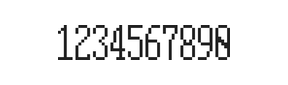 5×12数字点阵字体 ddN512AB1197