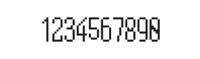 5×12数字点阵字体 ddN512AB1199