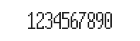 5×12数字点阵字体 ddN512AB1209