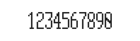 5×12数字点阵字体 ddN512AB1218